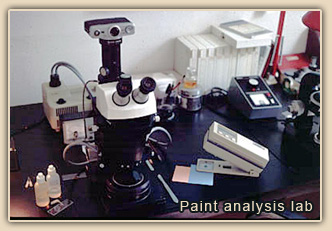 Paint analysis lab